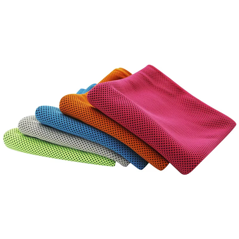 Cooling Ice Towels Microfiber Yoga Cool Thin Towel Outdoor Sport Gym Wear Icing Sweat Band Top Sports Towel Summer Cooling Scarf