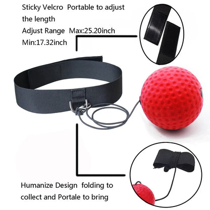 Boxing Magic Ball Reflex Speed Training with Headband Boxing Punching Balls Hand Eye Coordination Fitness Martial Arts Supplies - Fit-Evolution