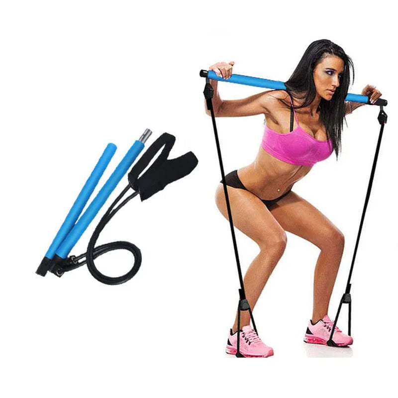 New Fitness Yoga Pilates Bar Stick Crossfit Resistance Bands Trainer Yoga Pull Rods Pull Rope Portable Home Gym Body Workout - Fit-Evolution